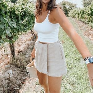 WORN ONCE FREE PEOPLE TAN SKORT